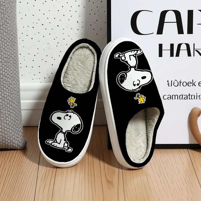 Anime Cosplay Couple - Cute Snoopy Peanuts Cartoon Cotton Slippers