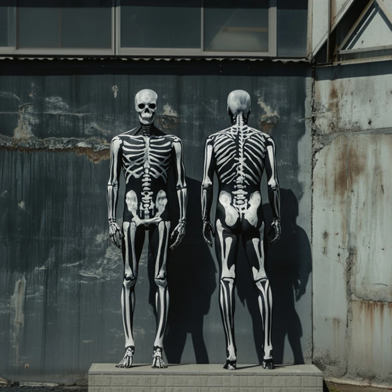 Halloween Men Women Skeleton C - Anime Cosplay Jumpsuit 评论和价格
