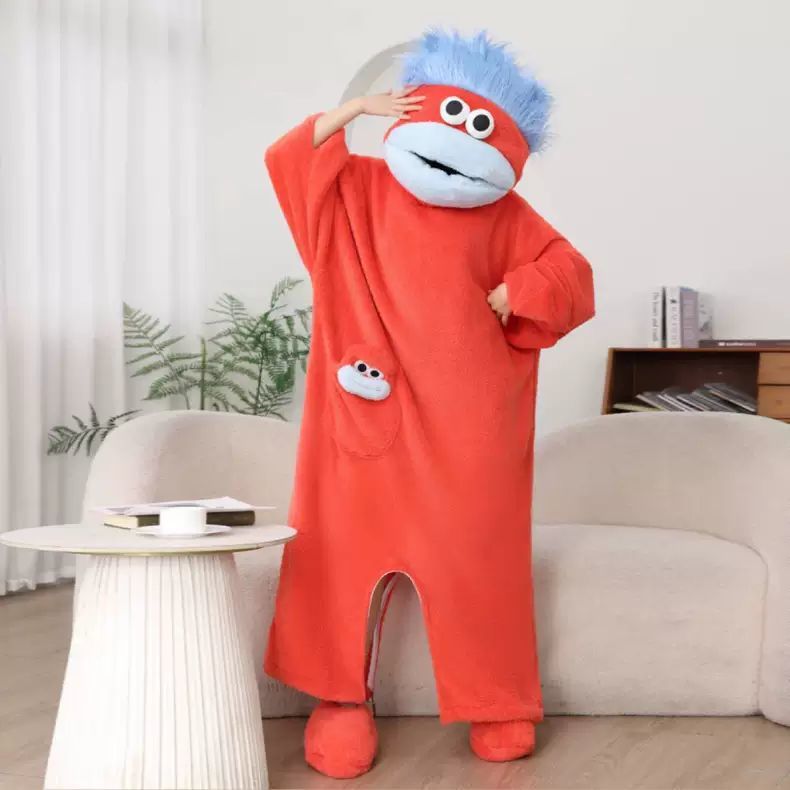Cute Cartoon Big Mouth Monster - Anime Cosplay Couple 评论和价格