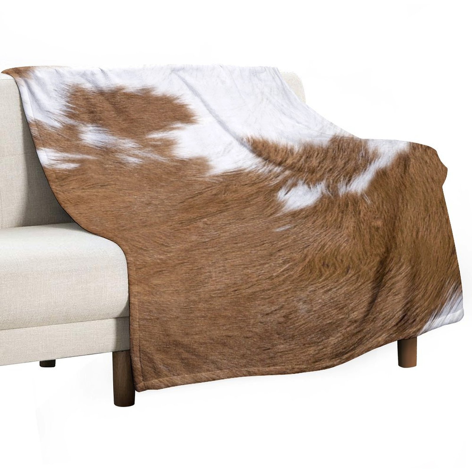 Cow Hide Brown & White Throw B - Anime Cosplay Idea 评论和价格